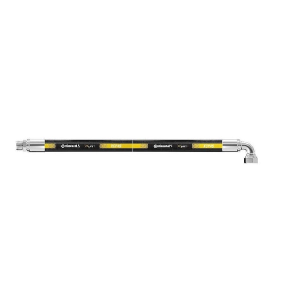 Continental Hydraulic Hose Assembly - 3/8" ID 48" Length - 1/2" MJ x 1/2" FJX90 - 4060 psi XCP4-06,08MJ-08FJX90,48 IN OAL - main